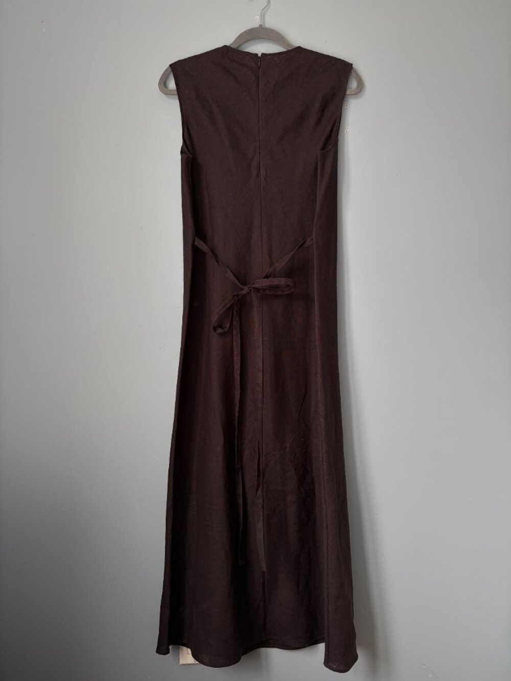COS Dark Brown Sleeveless Maxi Dress - Picture 4 of 9